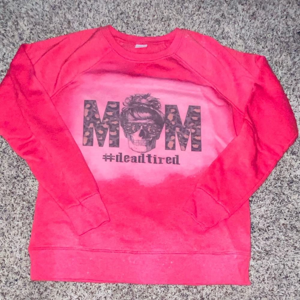 Mom DeadTired Crew Neck
